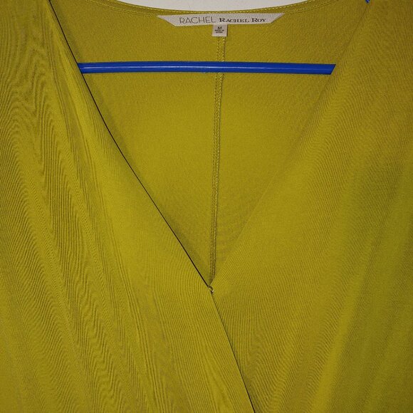 Rachel Roy Mini dress Size M Mustard Yellow - Picture 4 of 7